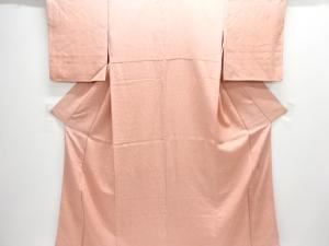 草木染　氷割れ模様織り出し色無地着物